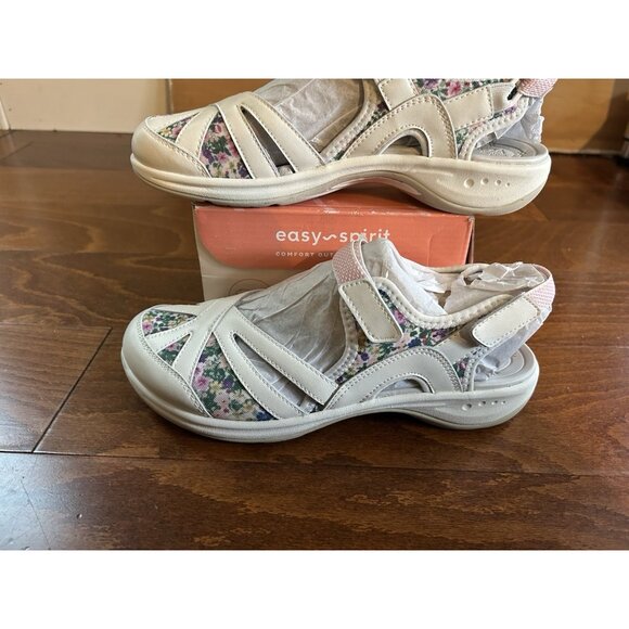 Easy Spirit Esplash Women's Water-Resistant Sport Sandals White Floral NEW 9.5 M - Picture 4 of 7